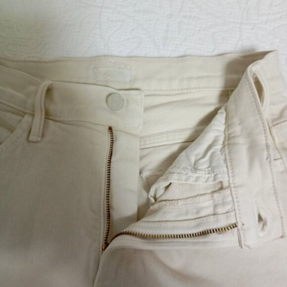 MOTHER The Hustler Ankle Fray Womens Beige Jeans Size 28 - Picture 6 of 13